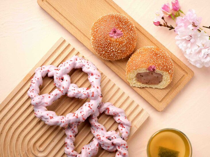 Sakura-themed Japanese food